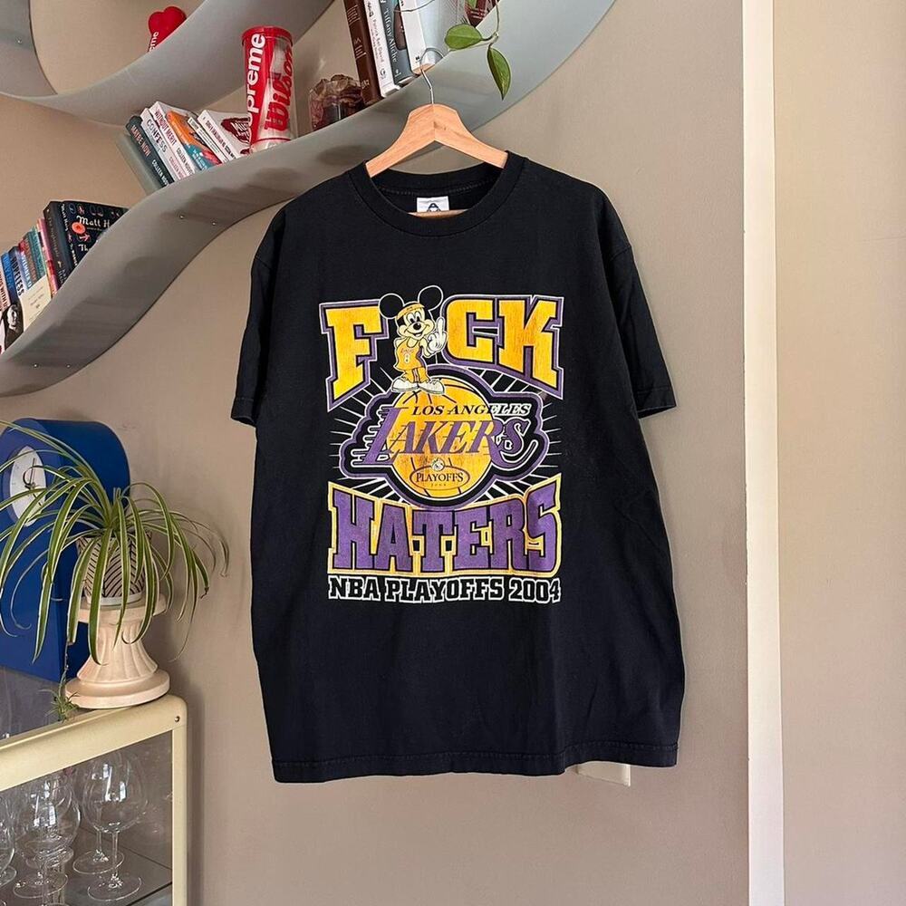 Vintage F Lakers Haters Mickey Parody Shirt